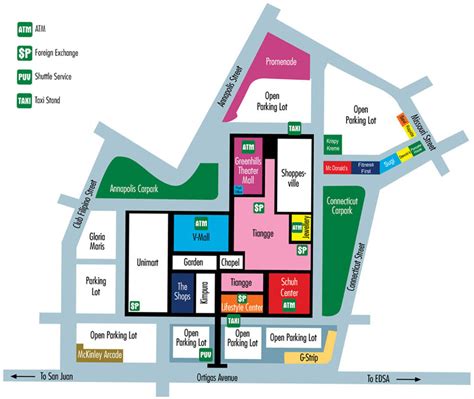 green hills shopping centre map.